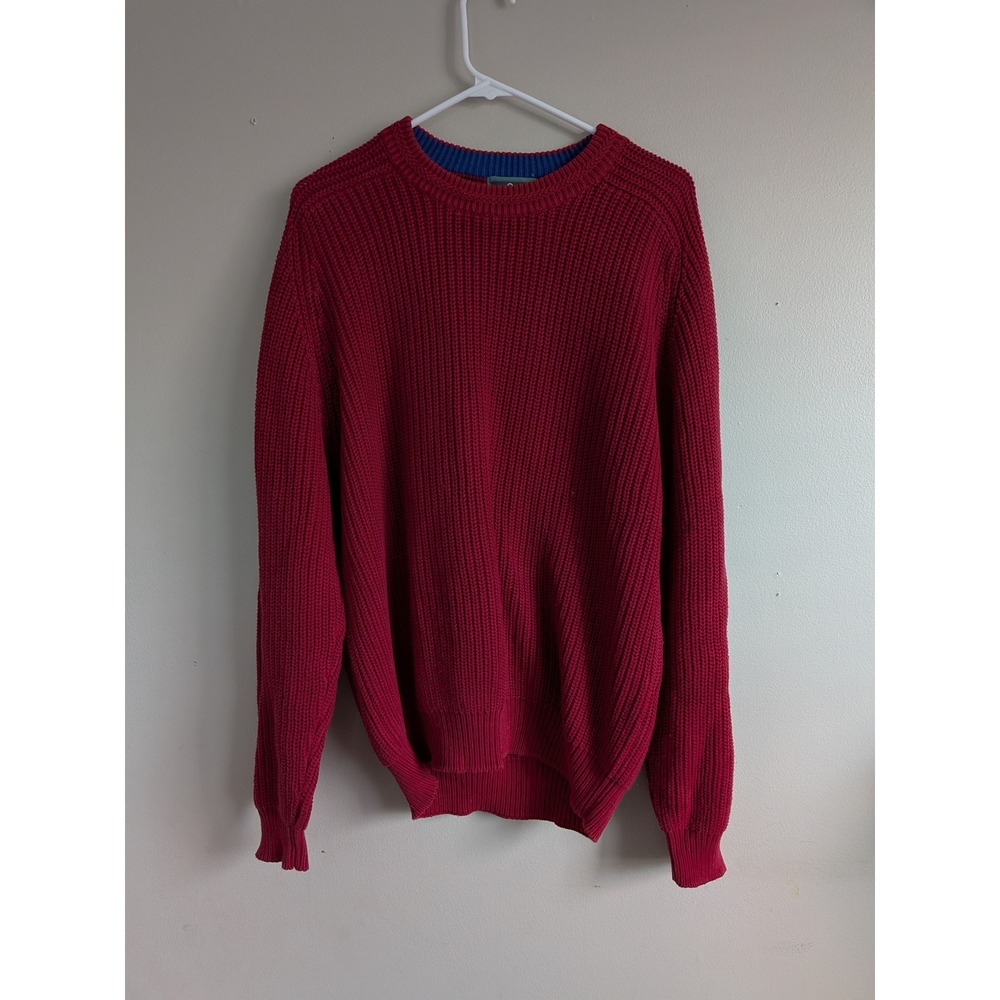 Woolrich Santa Fe Red Cotton Knit Crewneck Sweater Men's‎ M Heritage Classic